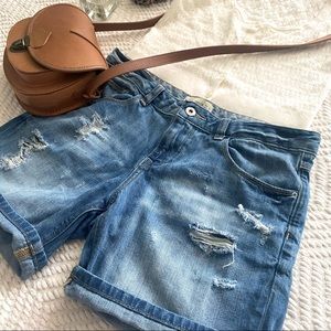 ZARA | Distressed Jean Shorts *New*